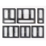 Window screen integrated doors and windows