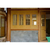 Wood grain doors and windows