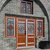 Wood grain doors and windows